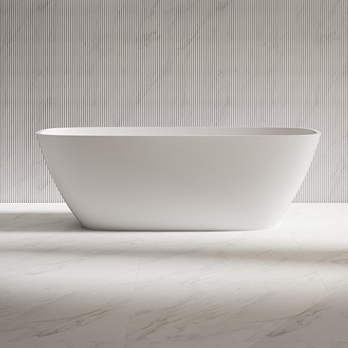 Cada de baie, freestanding, 1700x720x560 mm, din compozit, oval, alb, MonBlari