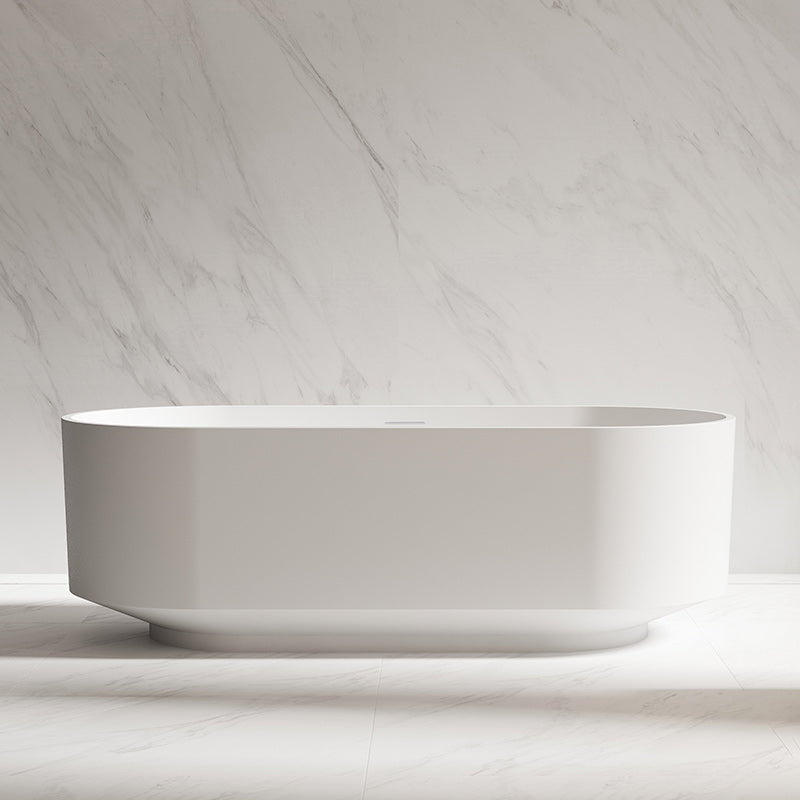 Cada de baie, freestanding, 1700x780x550 mm, din compozit, ovala, alb, MonBlari