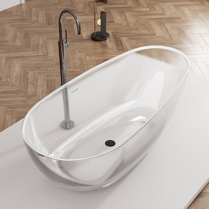 Cada de baie, freestanding, 1700x800x630 mm, din rasina, ovala, transparent,  MonBlari