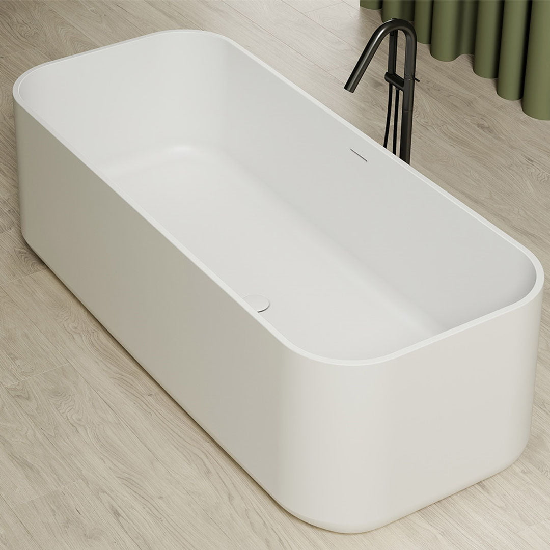 Cada de baie, freestanding, 1750x750x550 mm, din compozit, dreptunghiulara, alb mat, MonBlari