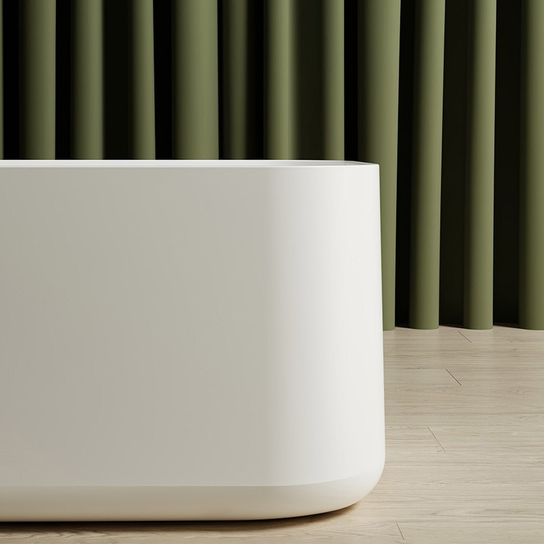 Cada de baie, freestanding, 1750x750x550 mm, din compozit, dreptunghiulara, alb mat, MonBlari