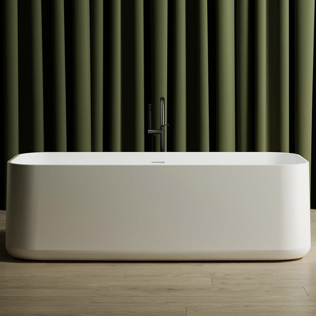 Cada de baie, freestanding, 1750x750x550 mm, din compozit, dreptunghiulara, alb mat, MonBlari