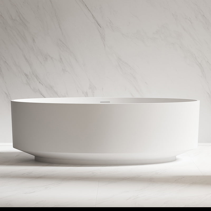 Cada de baie, freestanding, 1750x800x550 mm, din compozit, ovala, alb, MonBlari