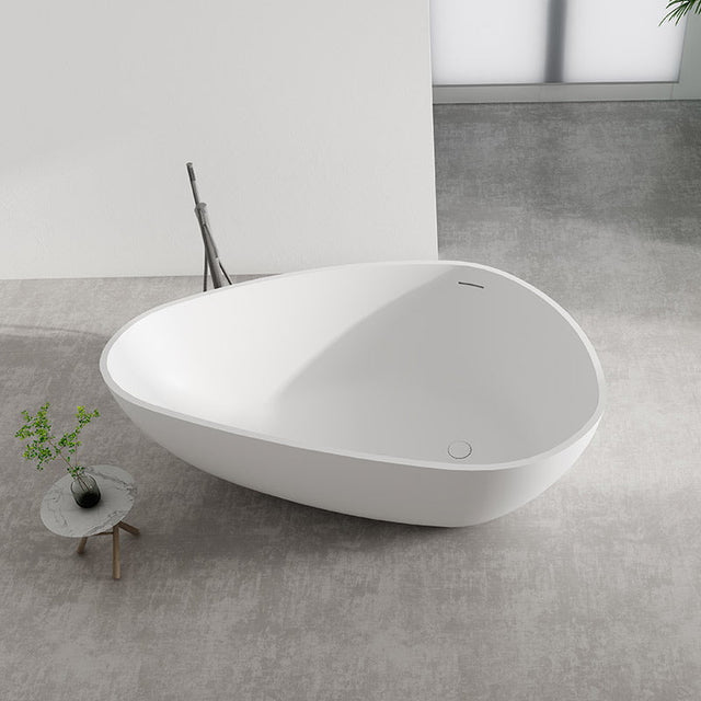 Cada de baie, freestanding, 1800x1100x600 mm, din compozit, ovala, alb, MonBlari