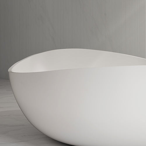 Cada de baie, freestanding, 1800x1100x620 mm, din compozit, oval, alb, MonBlari