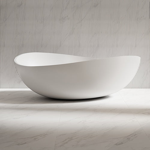 Cada de baie, freestanding, 1800x1100x620 mm, din compozit, oval, alb, MonBlari