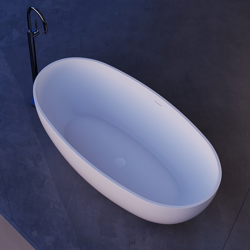 Cada de baie, freestanding, 1800x800x550 mm, din compozit, ovala, alb, MonBlari