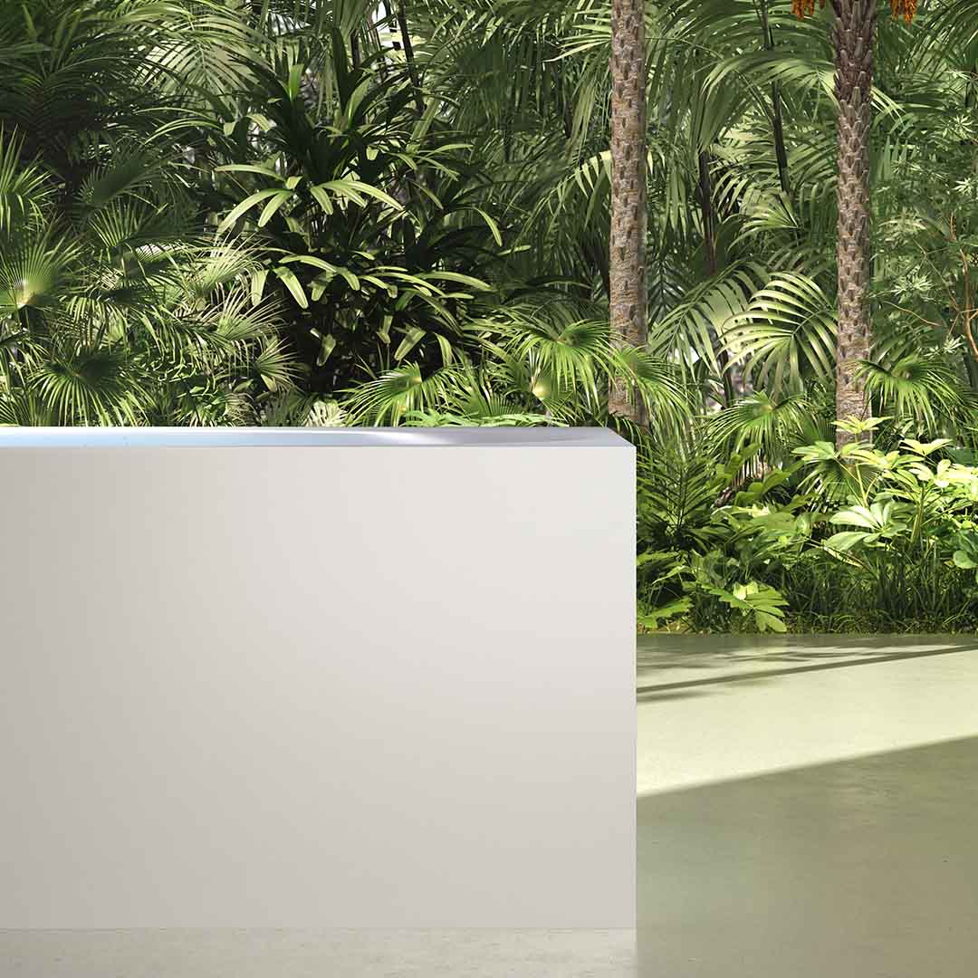 Cada de baie, freestanding, functie jacuzzi, 1700x800x550 mm, din compozit, dreptunghiulara, alb mat, MonBlari