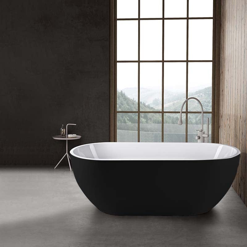 Cada freestanding, Aura Black 170 x 75 x 59 cm, Florida, negru