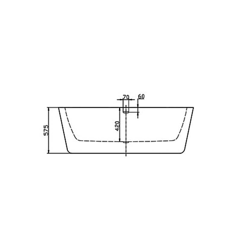 Cada freestanding cu instalatie Florida, Ava, 167,5 x 78 x 57,5 cm