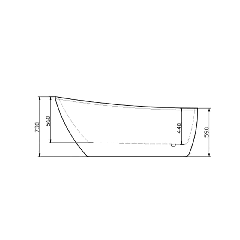 Cadă freestanding, Florida, Natasha 173 cm, ovală, cu instalație completă, alb