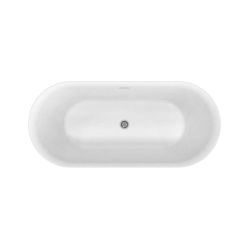 Cadă freestanding, Florida, Viva 167.6 cm, ovală, cu instalație completă, alb