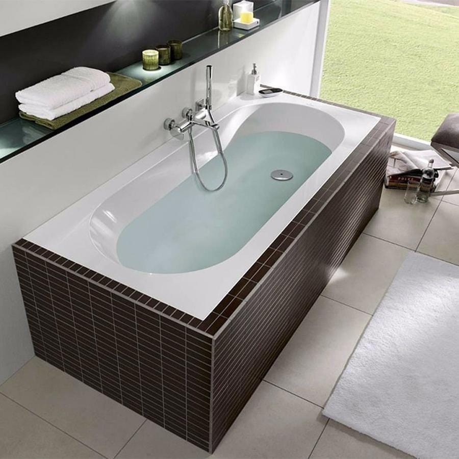 Cada Oberon, Villeroy & Boch pentru inzidire, dreptunghiulara, 180 x 80 cm, finisaj alb alpin