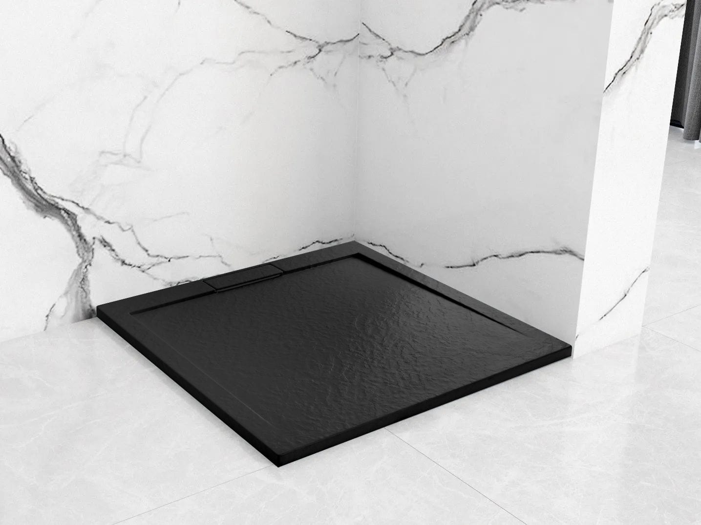 Cadiță de duș Rea Grand 90x90 cm neagră