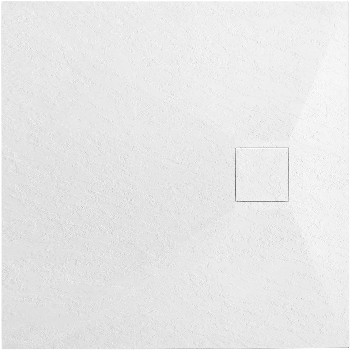 Cădiță de duș Rea Magnum, profil jos, alb, 90x90 cm