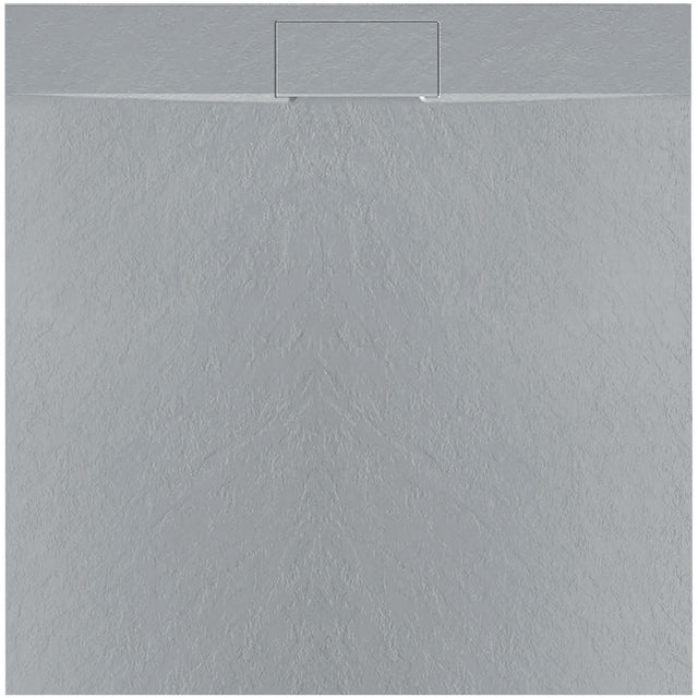 Cadita de dus Rea Bazalt, profil jos, gri, 90x90 cm