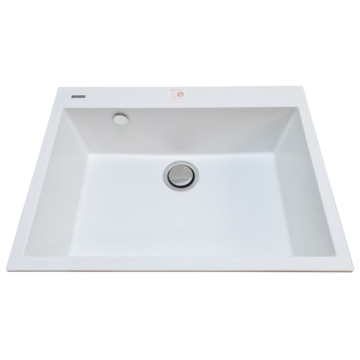 Chiuveta bucatarie granit Alba / Polar White + accesorii montaj, 690x505x225 mm, cod 6058