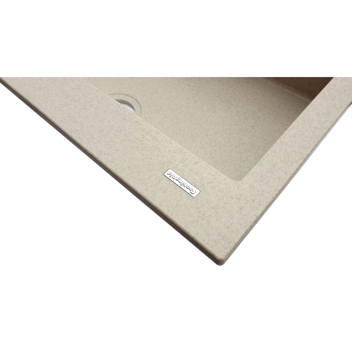 Chiuveta bucatarie granit Bej Pigmentat / Avena + accesorii montaj, 760x500x200 mm, cod 6047