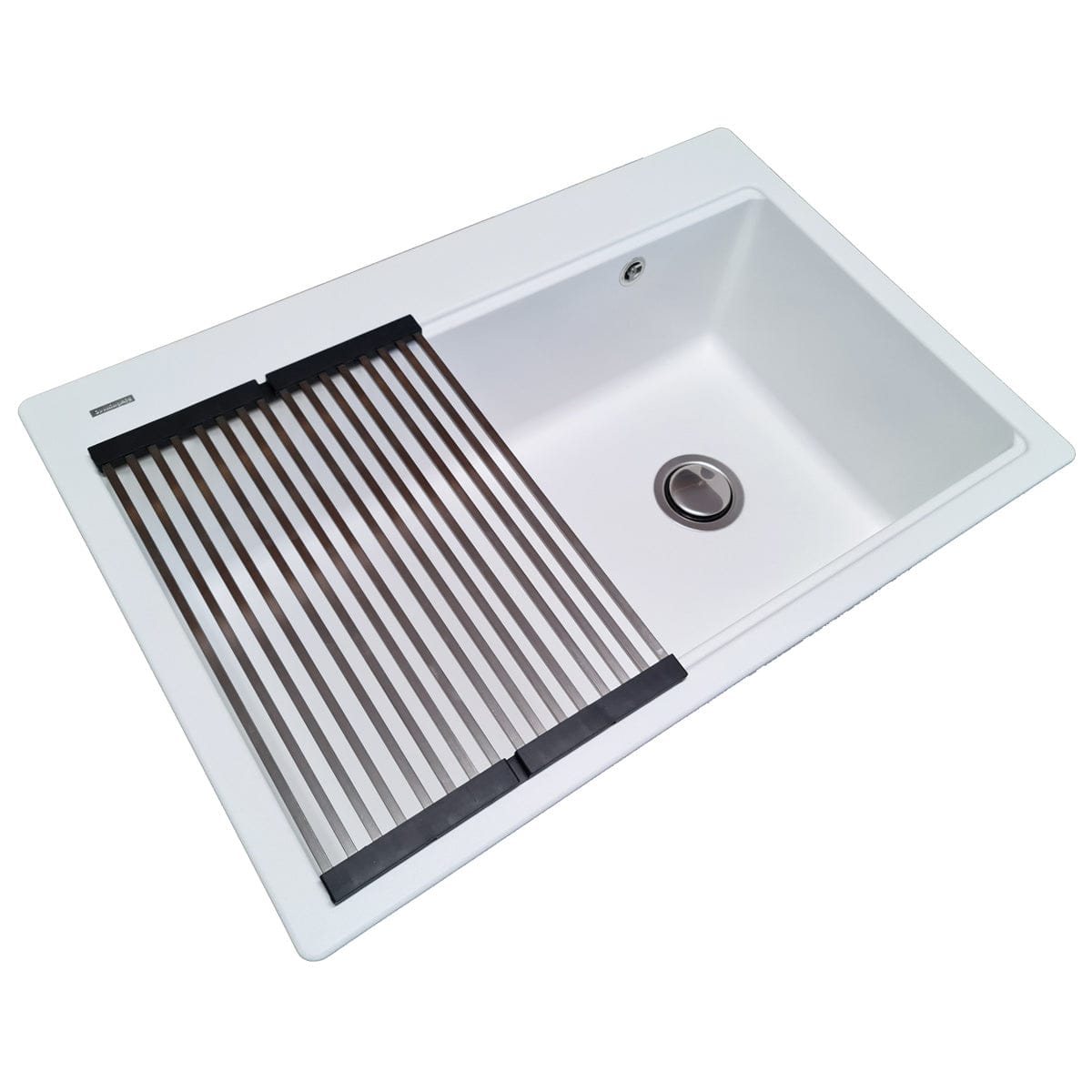 Chiuveta bucatarie granit CookingAid Cube ON3322 Workstation Alba + accesorii montaj, 838x559x244 mm