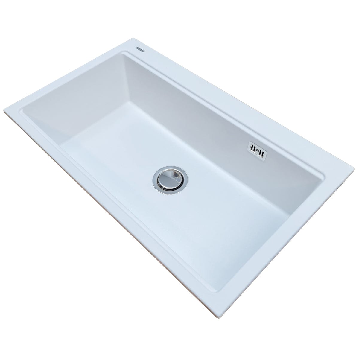 Chiuveta bucatarie granit Kinga Workstation Alba/ Polar White + accesorii montaj, 860x510x225 mm, cod 6050