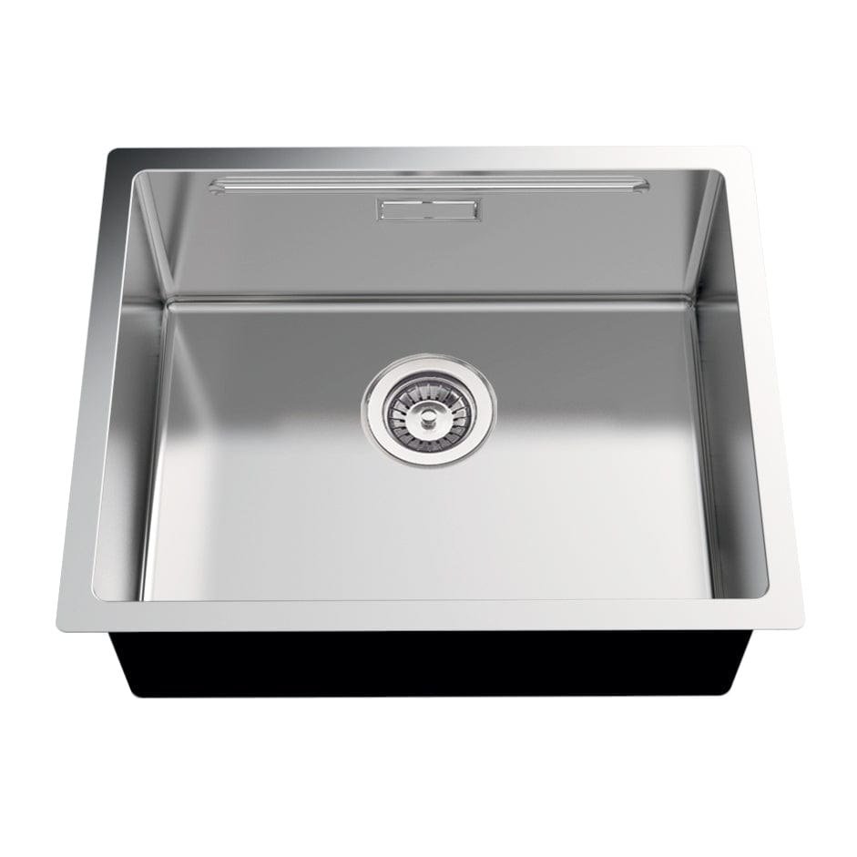 Chiuveta bucatarie inox + Bonus: tocator Versus din ABS reversibil in scurgator vase + accesorii montaj, 550x450x200 mm, cod 6014