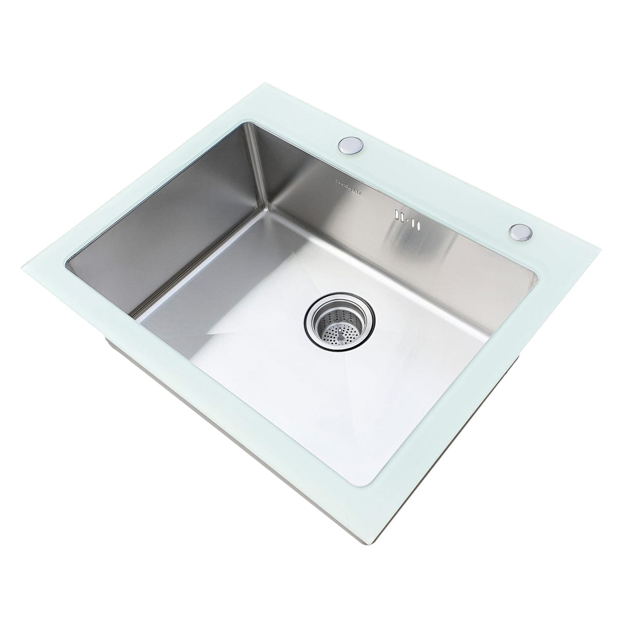 Chiuveta bucatarie inox, cu dozator detergent + accesorii montaj, 620x505x220 mm, cod: 6010