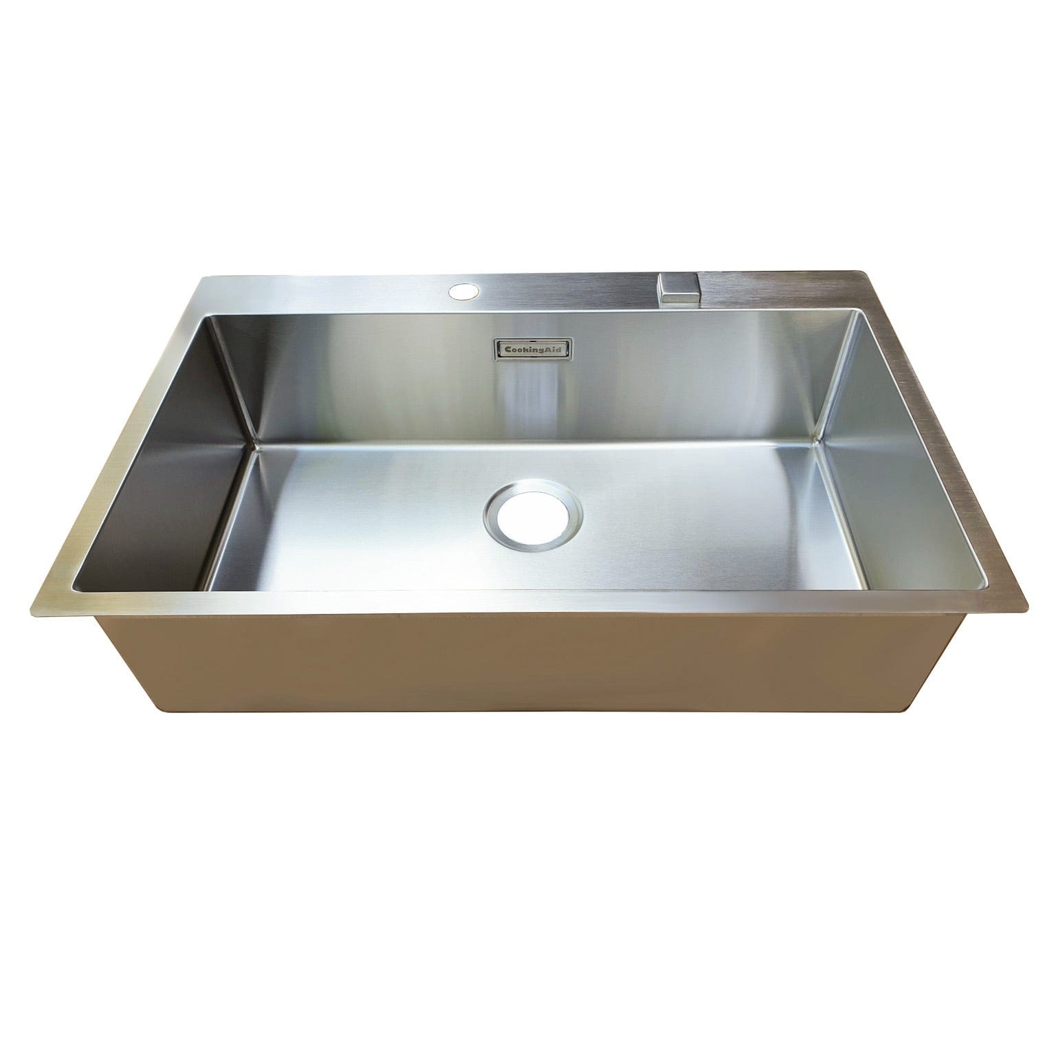 Chiuveta bucatarie inox cu ventil automat scurgere + accesorii montaj, 790x505x200 mm, cod 6016