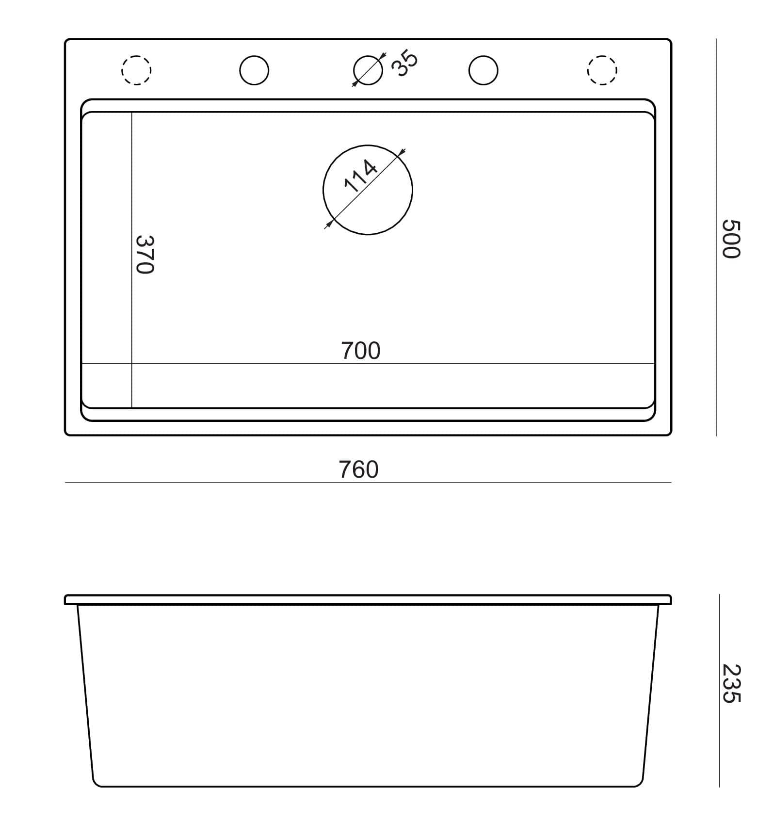 Chiuvetă din granit Marc 110 Quadron,workstation, negru, ventil si accesorii argintii