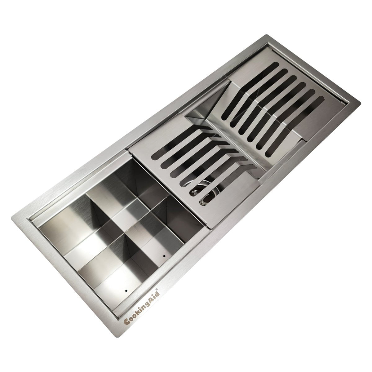 Chiuveta ingusta scurgere multifunctionala tip rigola / canal / jgheab drenare CookingAid Channel sink 48cm cu 2 accesorii incluse, 480*194*140mm