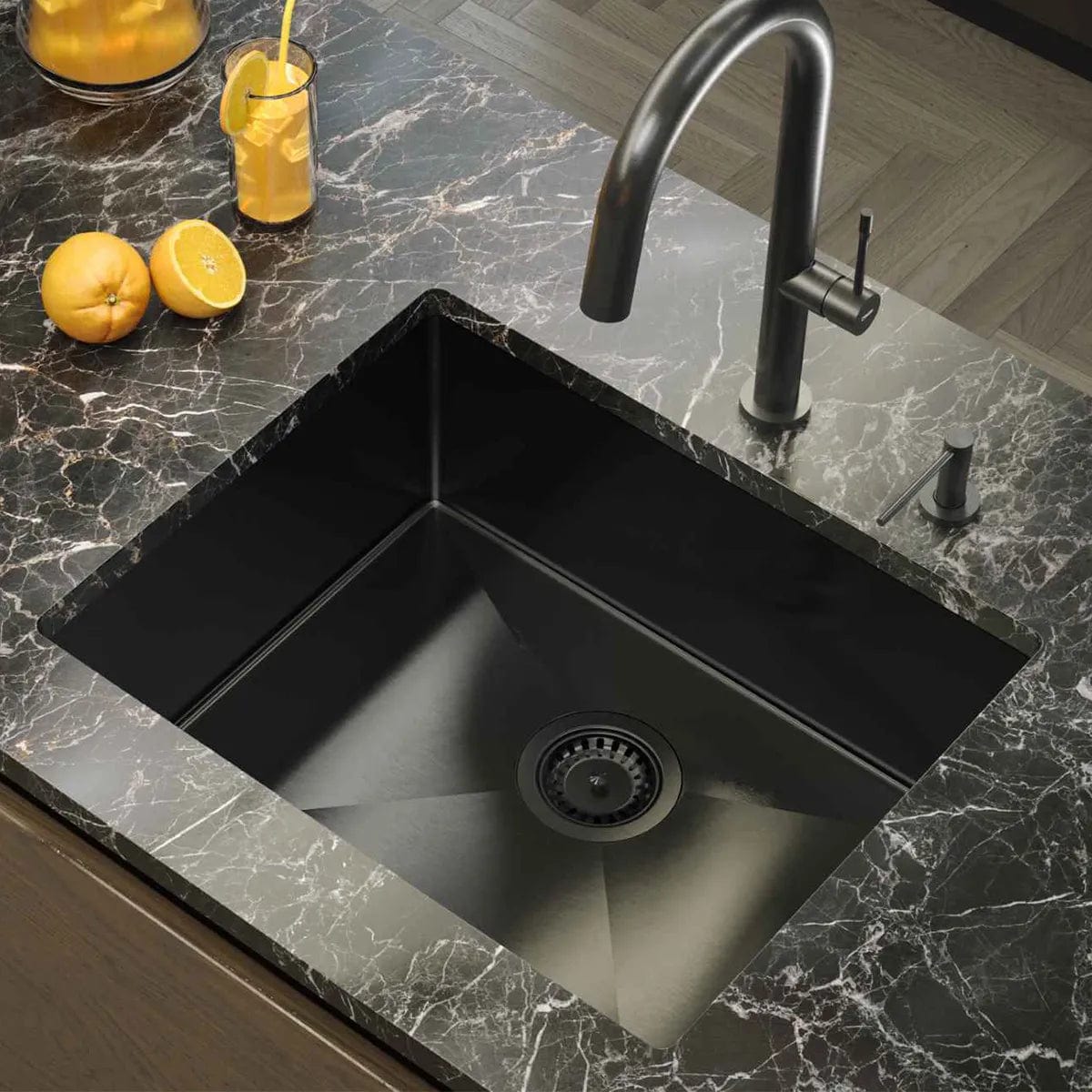 Chiuveta inox Quadron Anthony 60, 540x440 mm, grafit