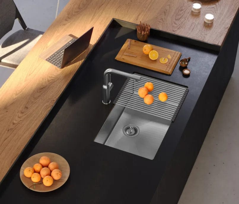 Chiuvetă Inox Quadron Anthony 80, 740x440 mm, argintiu