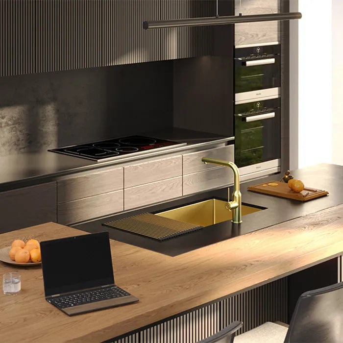 Chiuvetă Inox Quadron Anthony 80, 740x440 mm, auriu