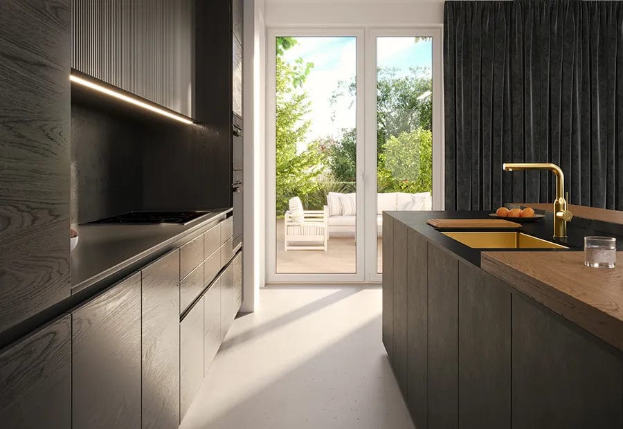 Chiuvetă Inox Quadron Anthony 80, 740x440 mm, auriu
