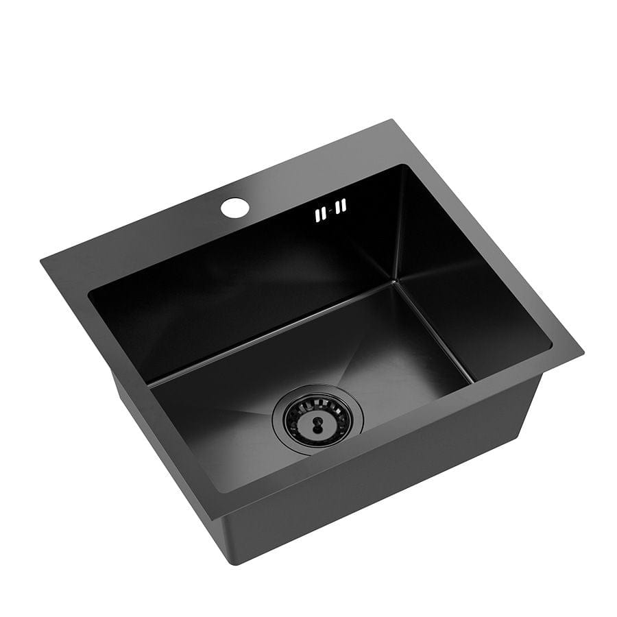 Chiuvetă Inox Quadron Luke 100, 500x450 mm, negru, fara baterie