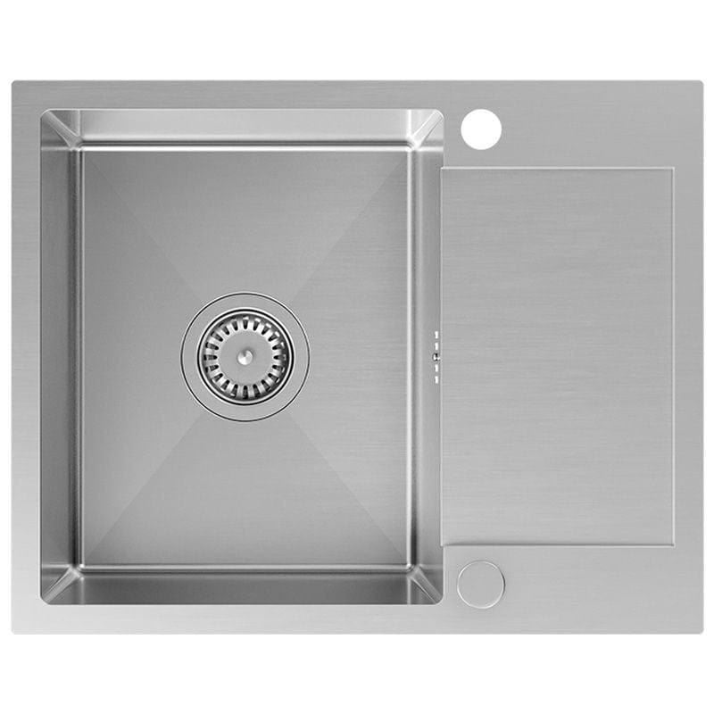 Chiuvetă Inox Quadron Luke 116, cu scurgere laterală, 600x480 mm, argintiu, fara baterie