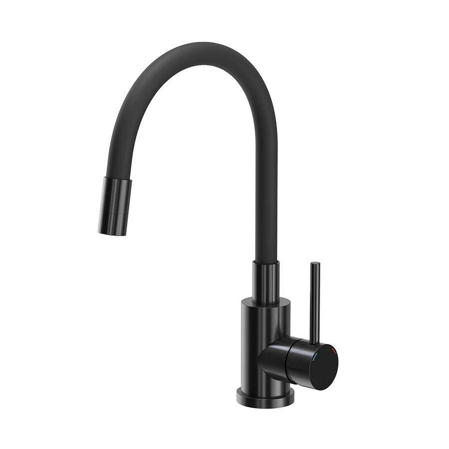 Chiuvetă Inox Quadron Luke 116, cu scurgere laterală, 600x480 mm, negru, cu baterie