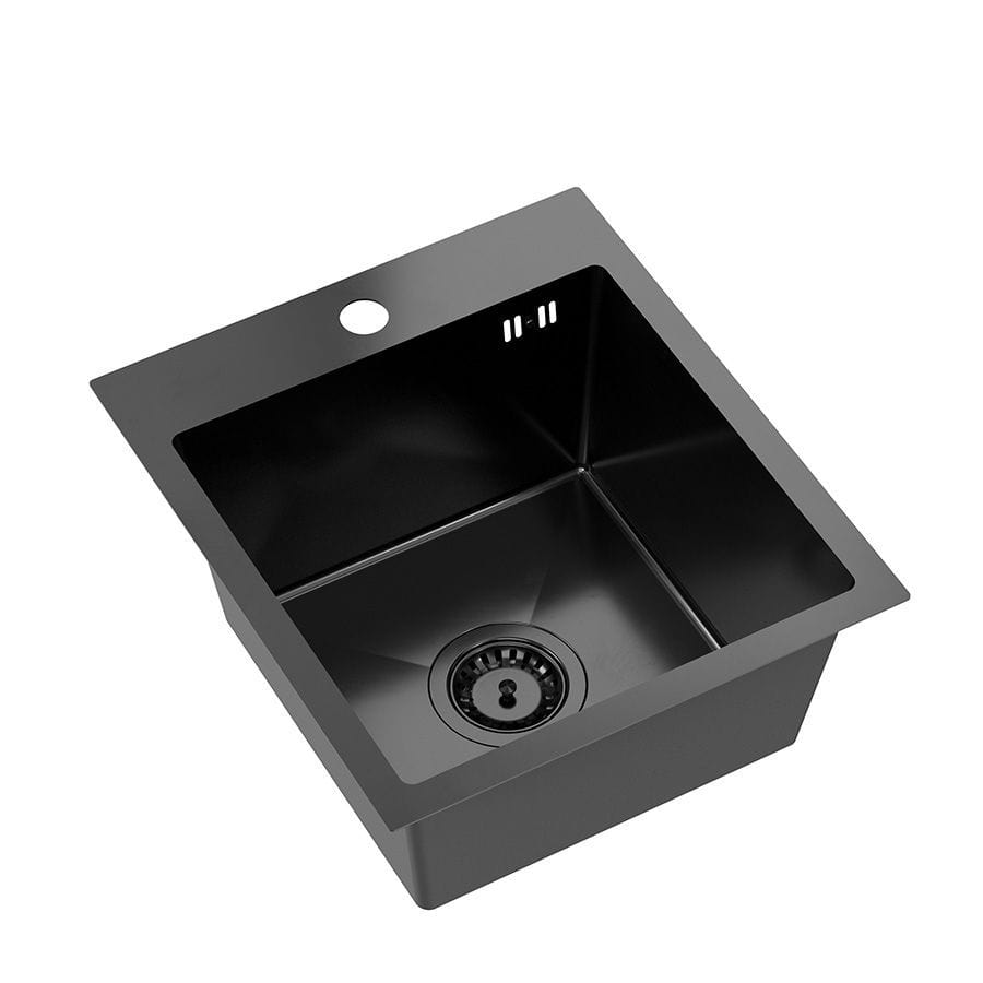 Chiuvetă Inox Quadron Luke 90, 400x450 mm, negru, fara baterie