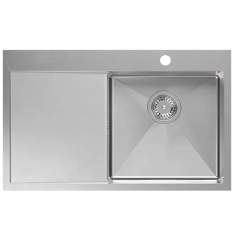 Chiuvetă Inox Quadron Russel 111, 780x480 mm, cuvă pe dreapta, argintiu