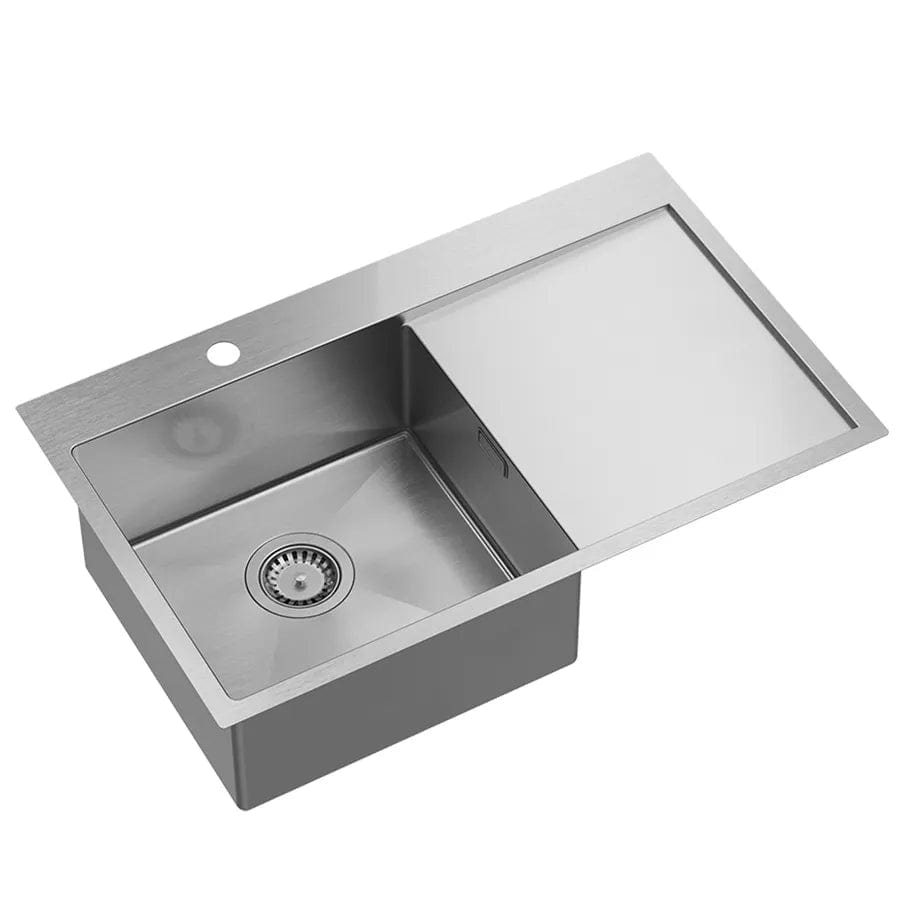 Chiuvetă Inox Quadron Russel 111, 780x480 mm, cuvă pe stânga, argintiu