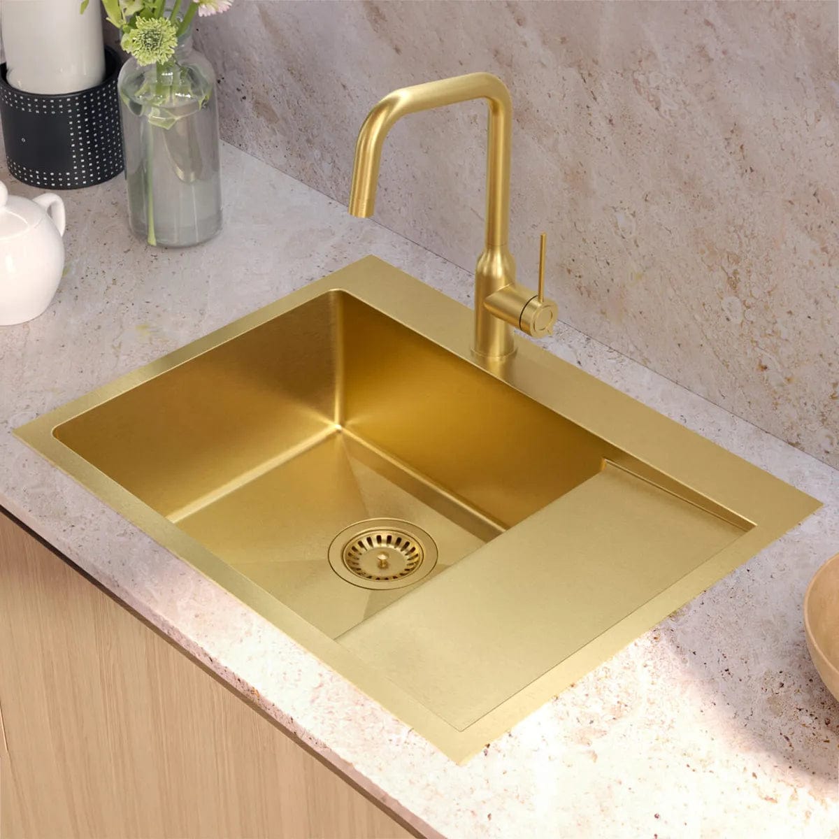 Chiuvetă Inox Quadron Russel 116, 620x480 mm, auriu