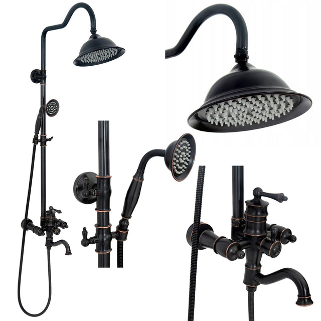 Coloana de dus Rea Vintage, negru mat