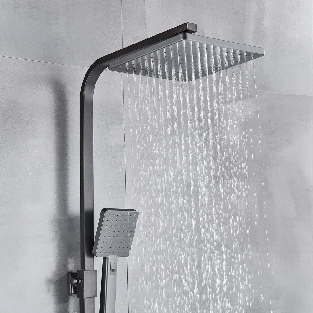 Coloana Dus, gri antracit, cu efect de ploaie, para dus 20 cm, 5 functii de curgere, cod 1542