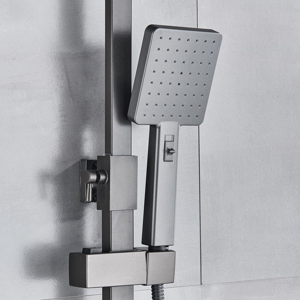 Coloana Dus, gri antracit, cu efect de ploaie, para dus 20 cm, 5 functii de curgere, cod 1542