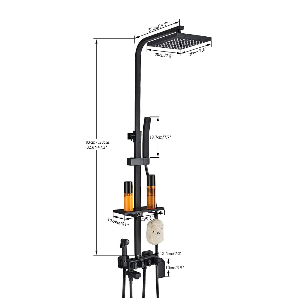 Coloana Dus Rainfall, cu efect de ploaie, para de 20 cm, 4 functii de curgere, cod 1514