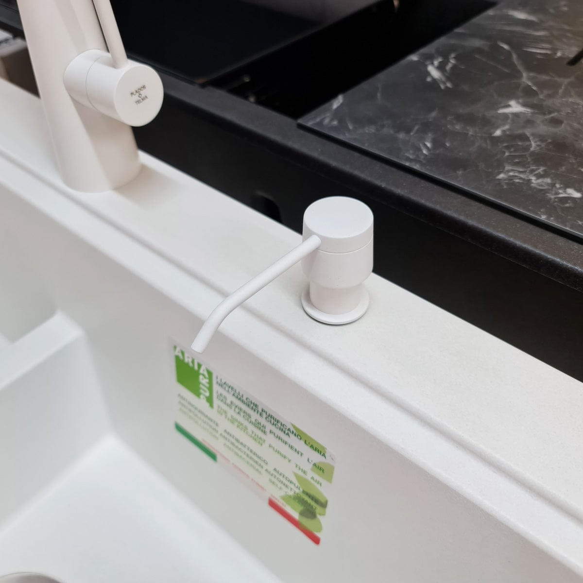 Dozator Sapun Alb cu recipient din ABS, cod:6021