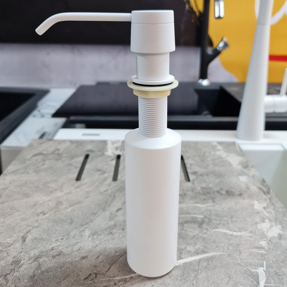 Dozator Sapun Alb cu recipient din ABS, cod:6021