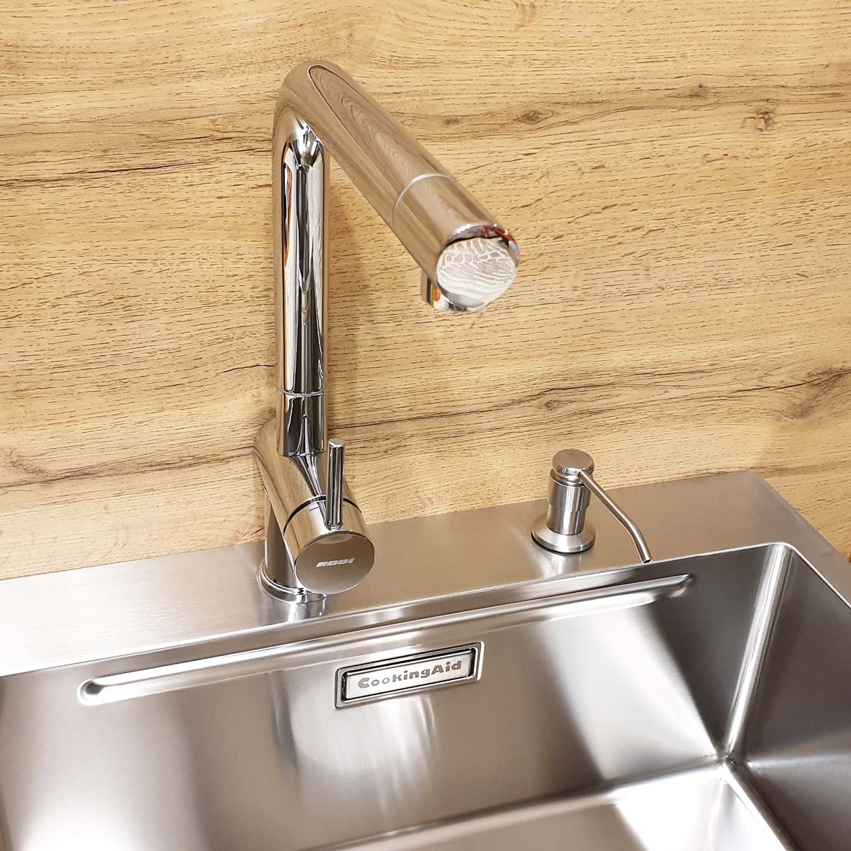 Dozator Sapun INOX CookingAid cu recipient din ABS, cod: 6019