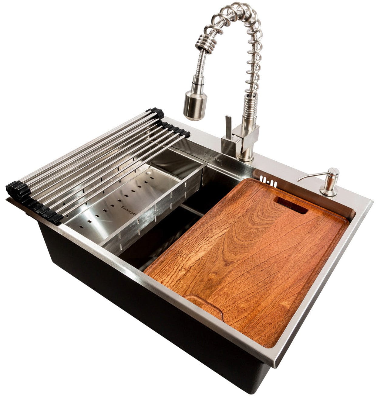Dozator Sapun INOX CookingAid cu recipient din ABS, cod: 6019