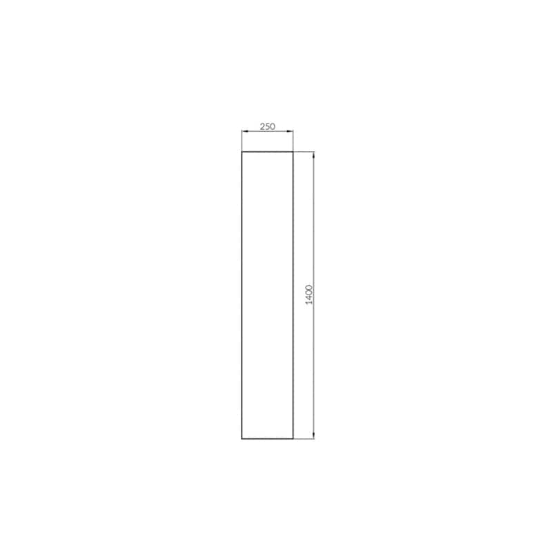 Dulap coloană Cersanit, Crea, cu două uși, 140 cm, gri