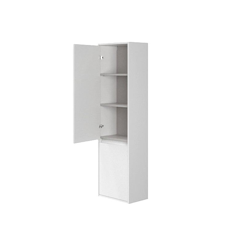Dulap coloană Cersanit, Crea, cu două usi, 140 cm, alb